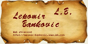 Lepomir Banković vizit kartica